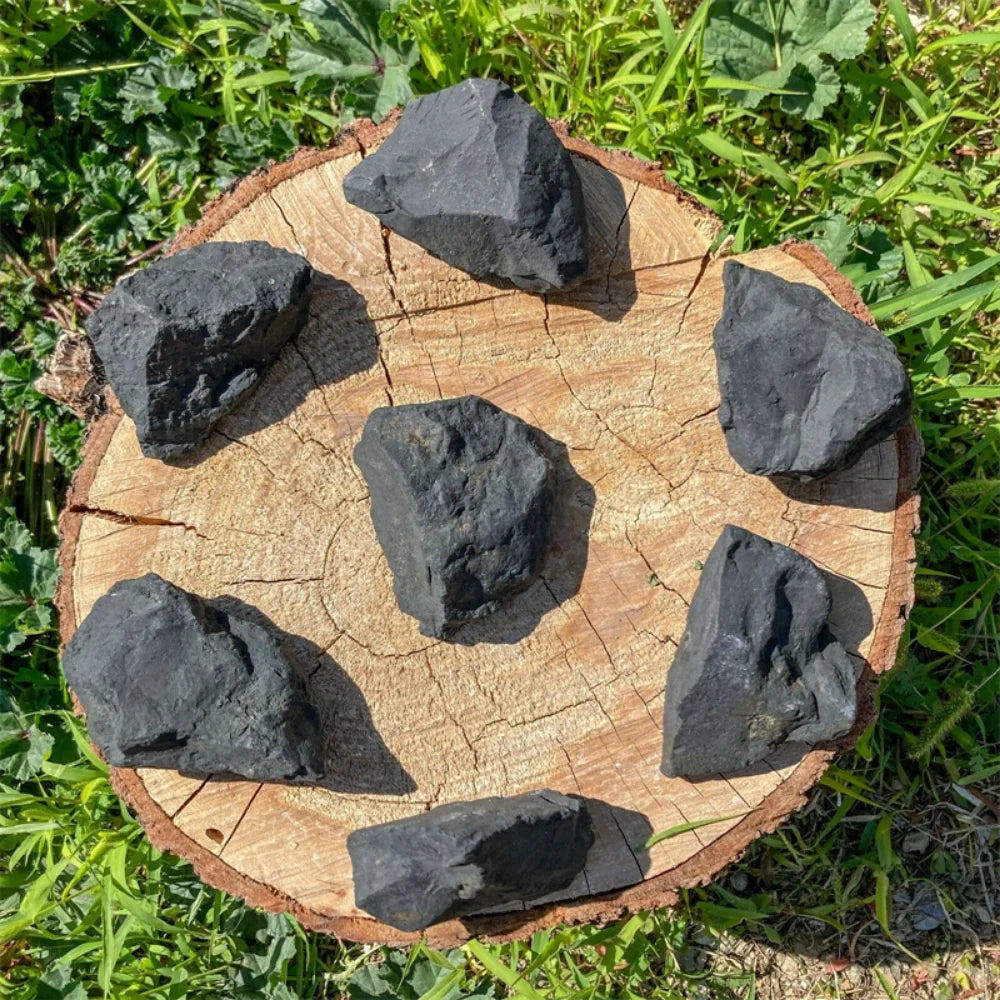 Shungite Natural Raw Stone Healing Crystals Protection Ore Bulk Wicca Spiritual Reiki Gravel Root Chakra Stones Water Cleaner