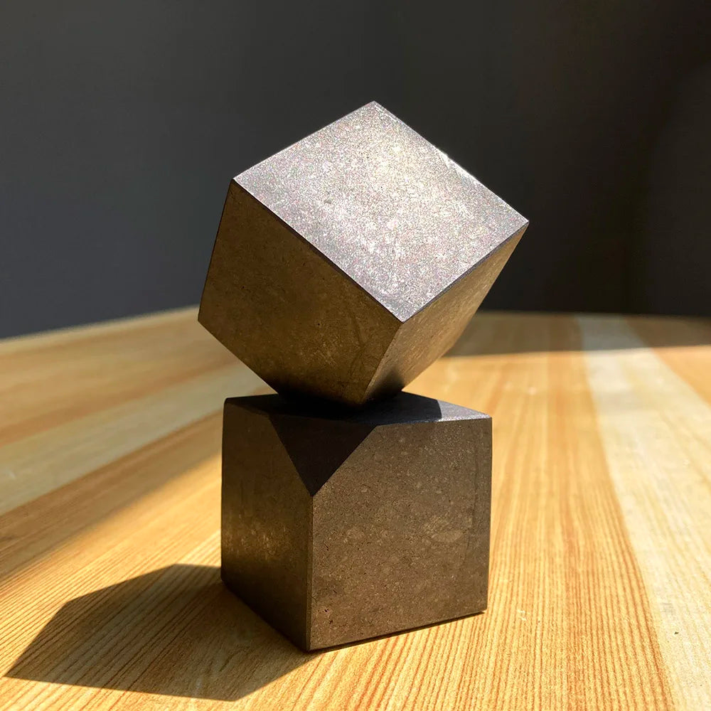 1Pc Black Shungite Cube Natural Crystal Standing Block Schungite Ornaments Energy Stones For Meditation Yoga Witch Home Fengshui