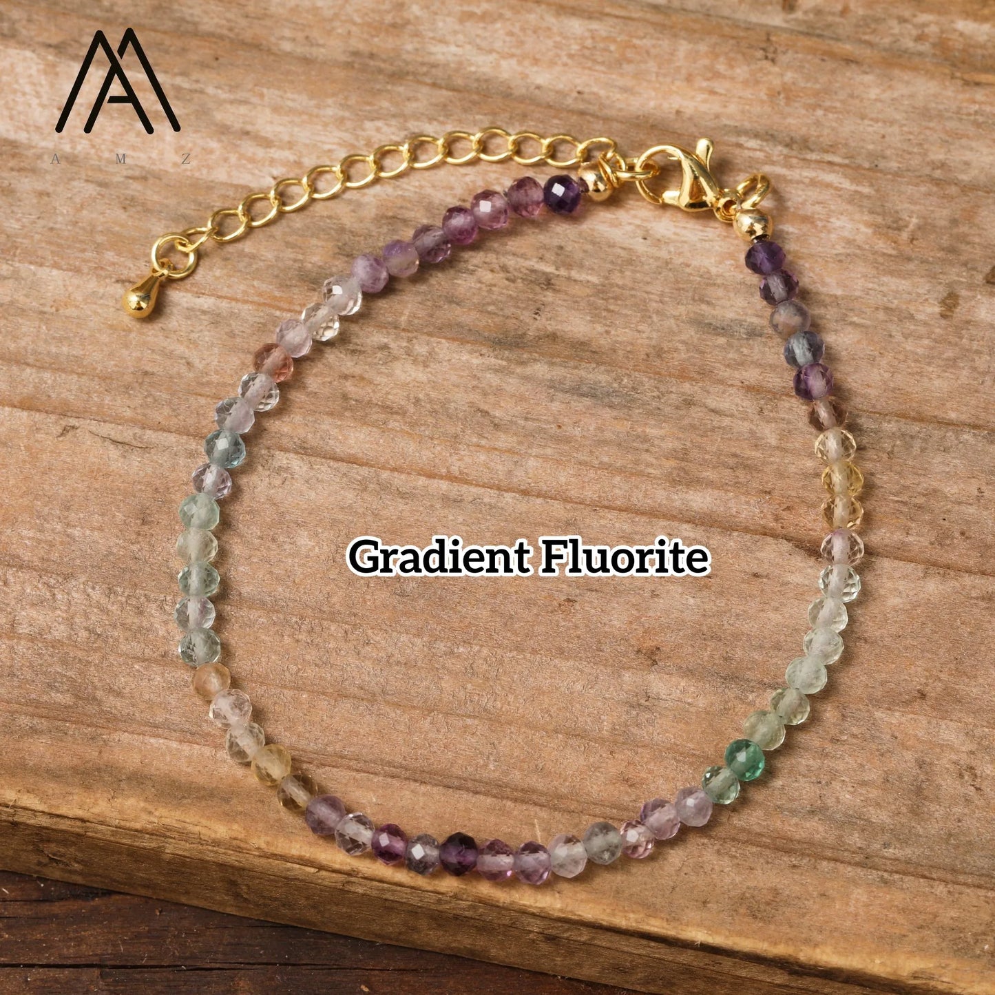 Minimalist Bracelets Natural Crystal Faceted Gemstone 2-3mm Beads Boho Jewelry Stainless Steel Chain Bracelet Friendship Gifts