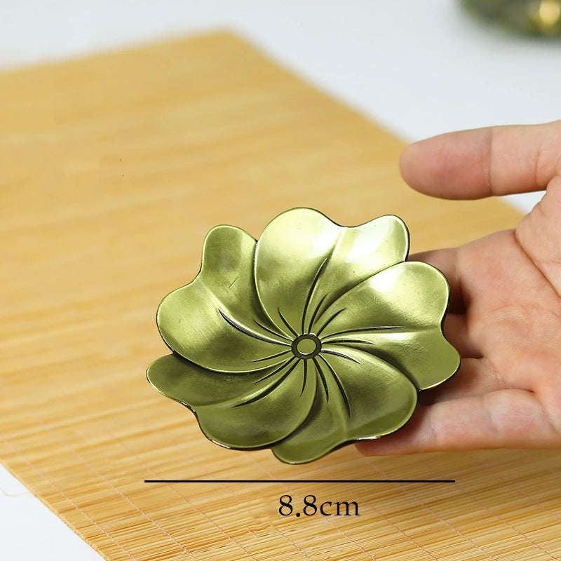 Pure Copper Porous Incense Holder DIY Home Incense Burner Japanese Incense Tray Creative Zen Pure Copper Incense Holder
