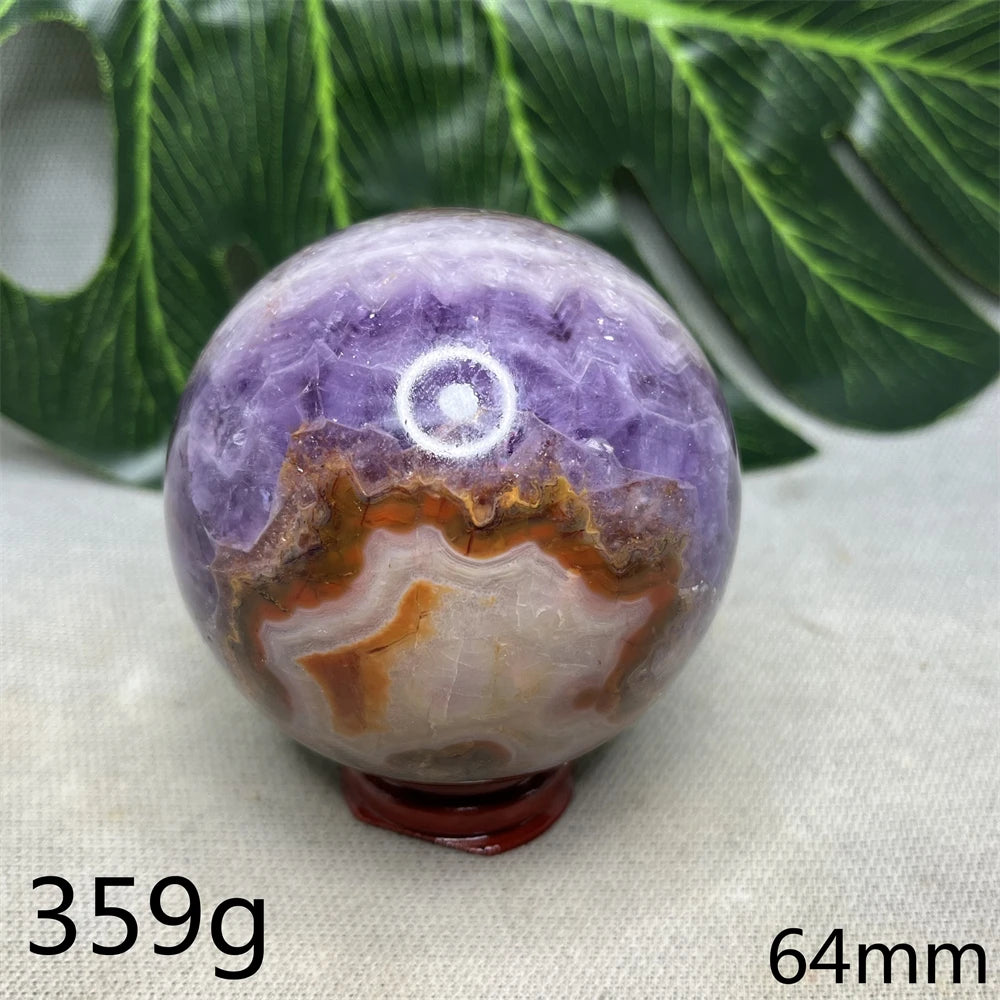 Brazil Natural Gemstone Ball Amethyst Agate Rainbow Crystal Home Room Decoration Gift Witchcraft Altar Prayer Spiritual Healing