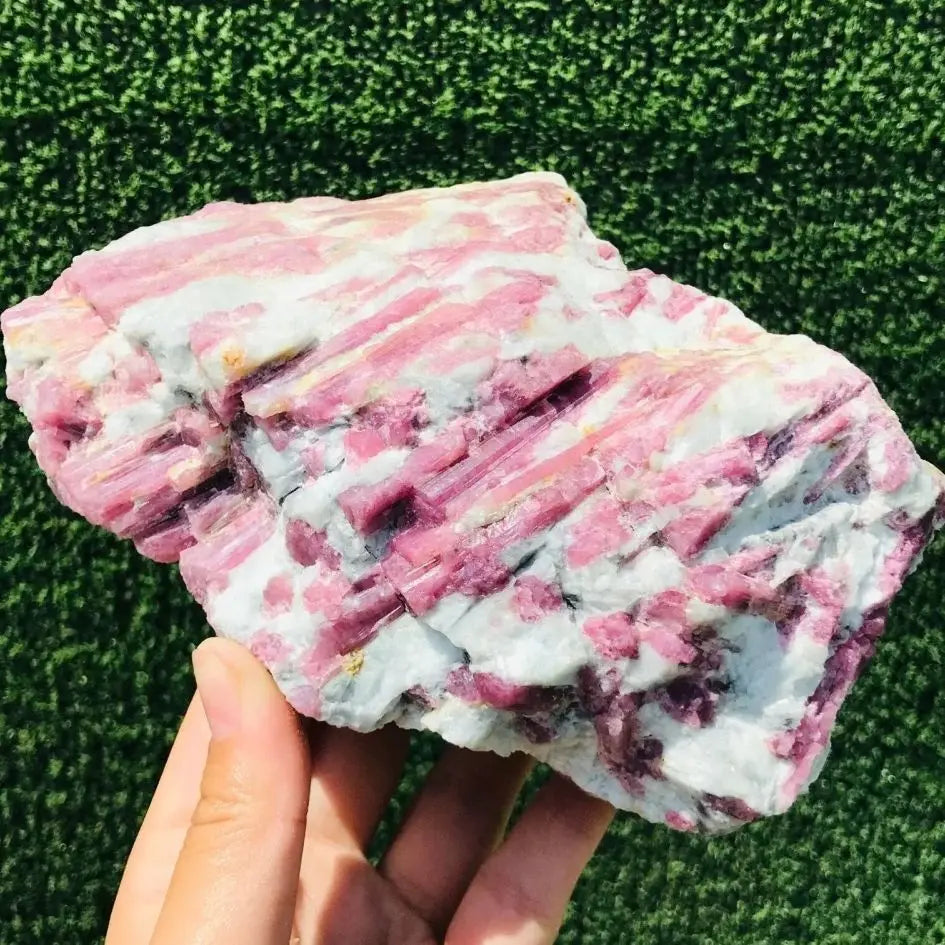 Hot Pink Plum Blossom Tourmaline Irregular Rough Raw Stones Natural Crystals Minerals Room Decoration Gemstones Witchcraft Gift