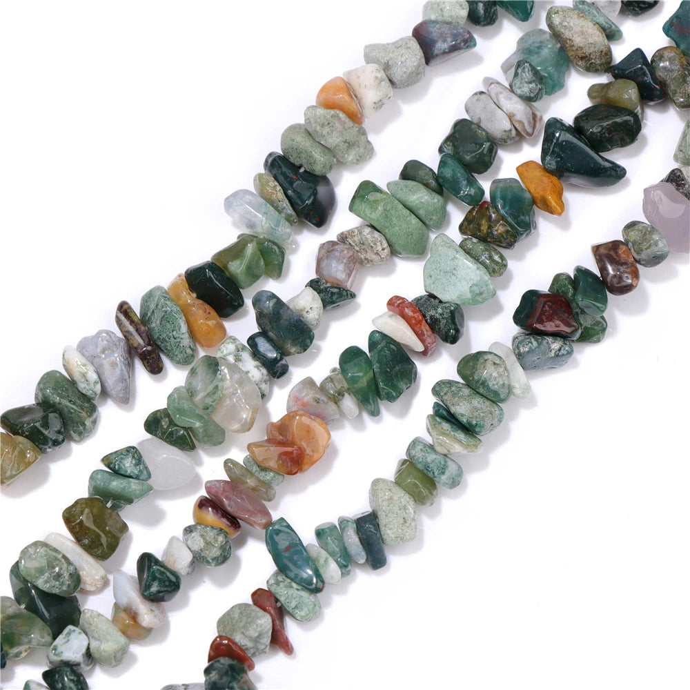 5-8MM Natural Freeform Stone Rock Chips Beads Crystal Gem Gravel Bead for Jewelry Making DIY Bracelet Necklace Earring Findings