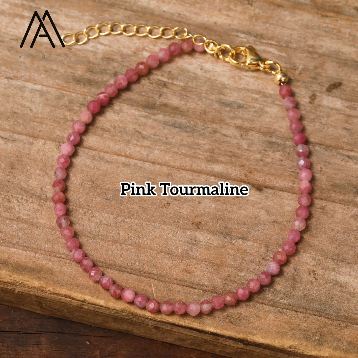 Minimalist Bracelets Natural Crystal Faceted Gemstone 2-3mm Beads Boho Jewelry Stainless Steel Chain Bracelet Friendship Gifts