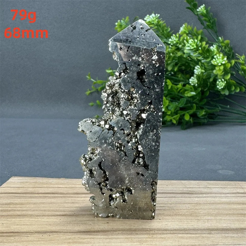 Natural Rare Chalcopyrite Wand Healing Crystal Tower Mineral Gemstone Obelisk Meditation Feng Shui Witchcraft Home Decor