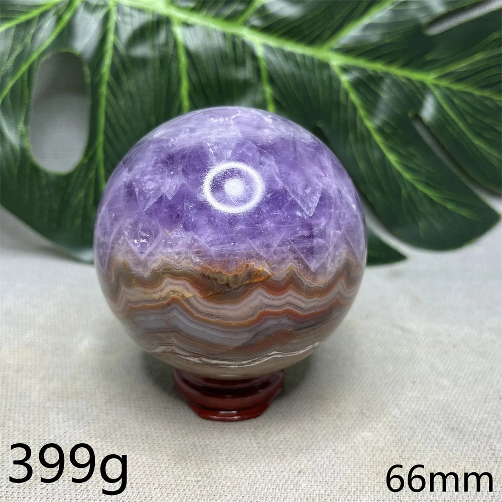 Brazil Natural Gemstone Ball Amethyst Agate Rainbow Crystal Home Room Decoration Gift Witchcraft Altar Prayer Spiritual Healing