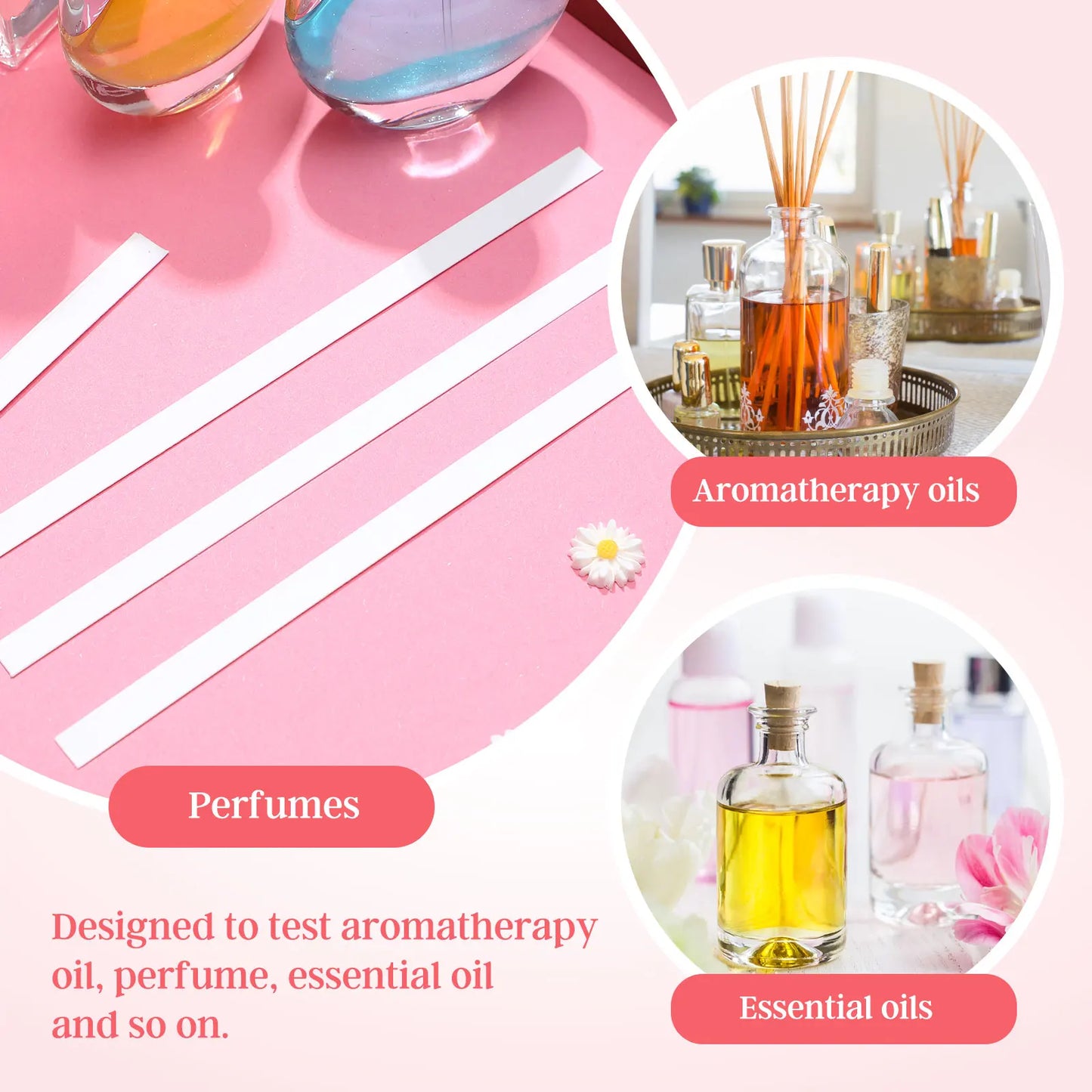 500Pcs White Outfit Scented Sticks Perfume Tester Paper Strips Kit Tape Fragrance Perfume Essential Oils Test Tester Paper Strip
