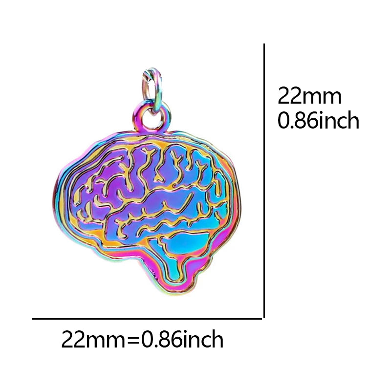 5Pcs Dreamcatcher Infinity Symbol Rainbow Color Charms Witch Hat Saturn Planet Love Butterfly Brain Fashion Pendant Diy Jewelry