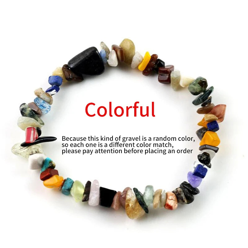 33Color Natural Gem Stone Bracelet Irregular Crystal Stretch Chip beads Nuggets Bracelets Bangles Quartz Wristband For Women