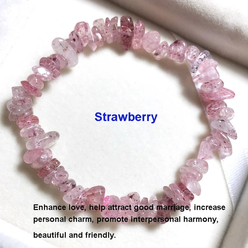 33Color Natural Gem Stone Bracelet Irregular Crystal Stretch Chip beads Nuggets Bracelets Bangles Quartz Wristband For Women
