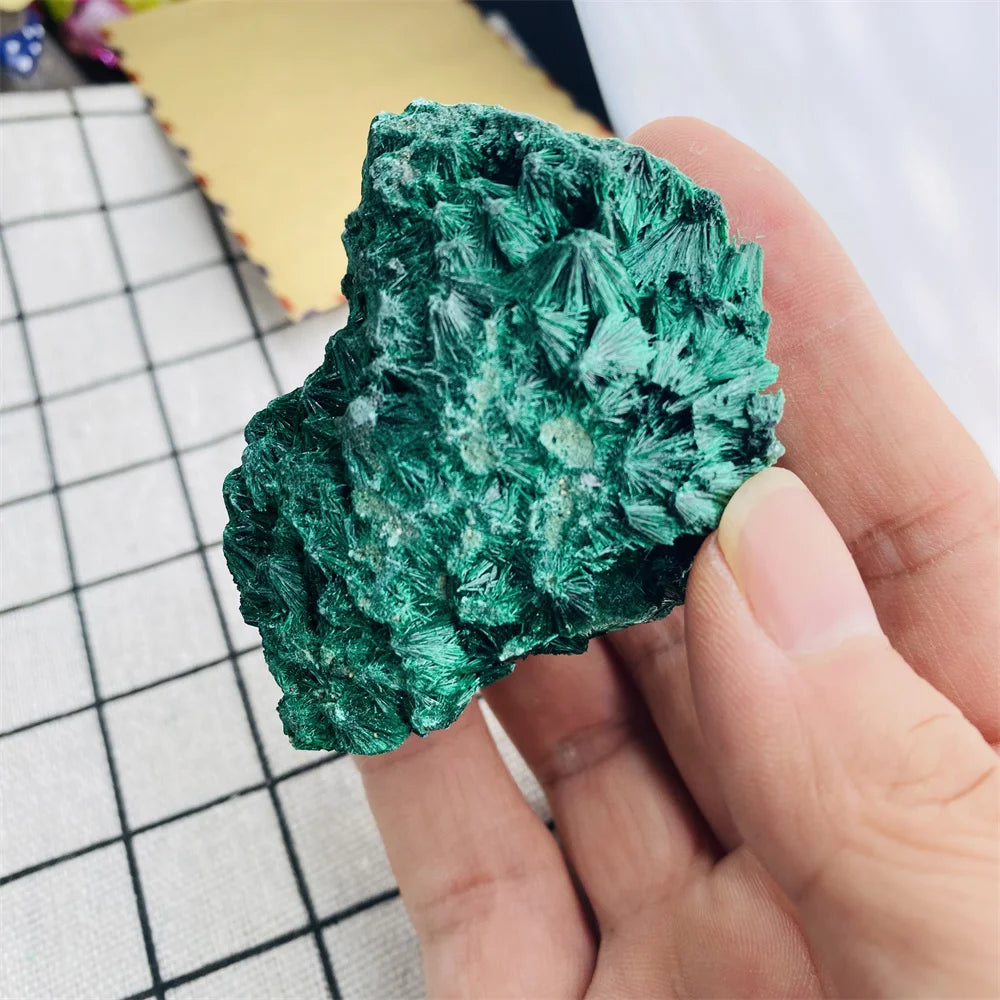 Natural Malachite Raw Stone Malachite Crystal Clastic Rock Cube Collectible Witchcraft Magic Minerals Specimen For Decor 1PC