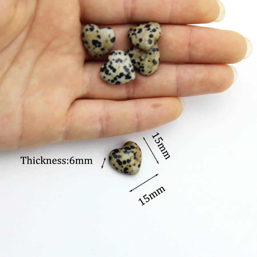15mm Chakra Natural Stone Gems Heart Crystal Quartz Reiki Rock Energy Healing Room Home Decor Decoration Maison Jewelry Making