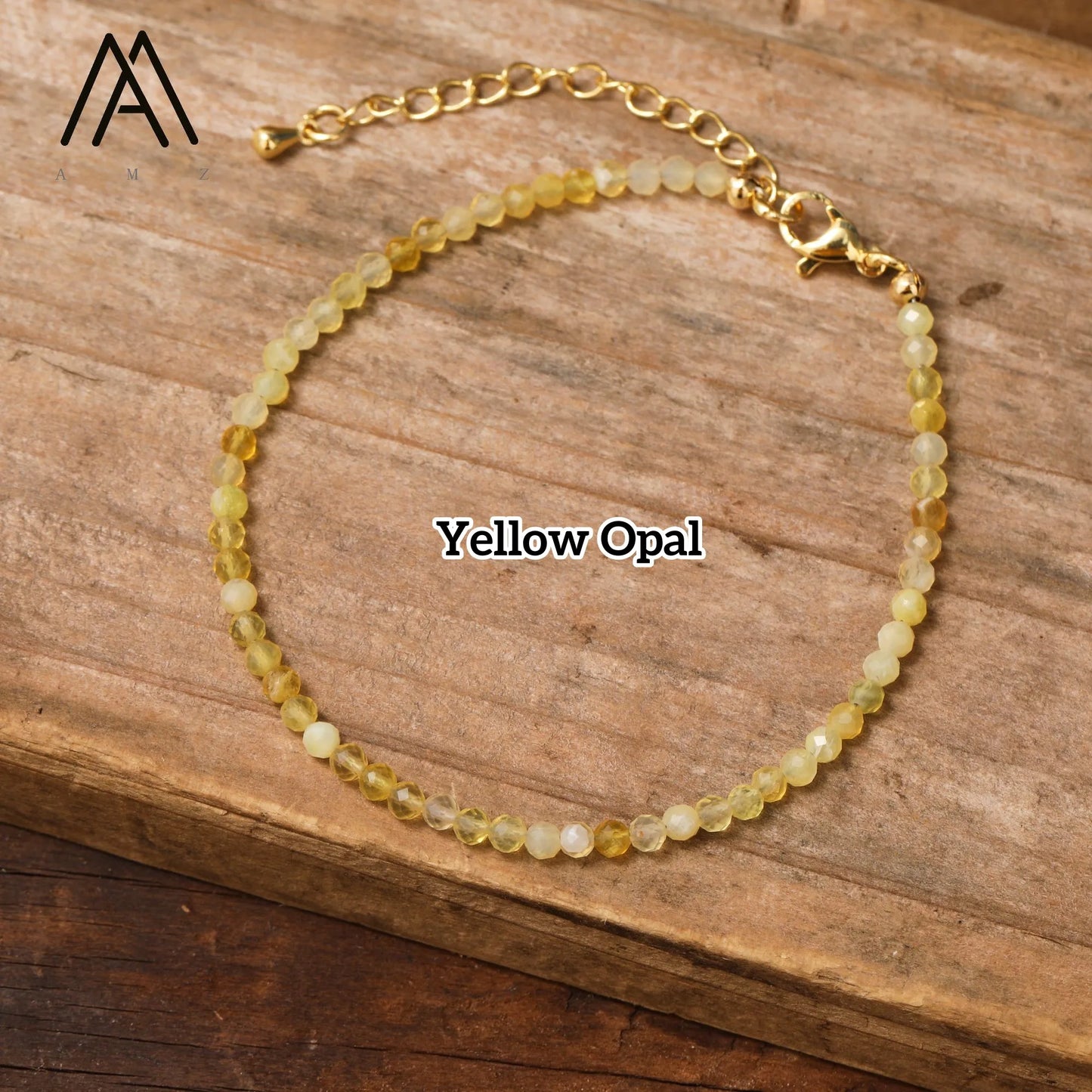 Minimalist Bracelets Natural Crystal Faceted Gemstone 2-3mm Beads Boho Jewelry Stainless Steel Chain Bracelet Friendship Gifts