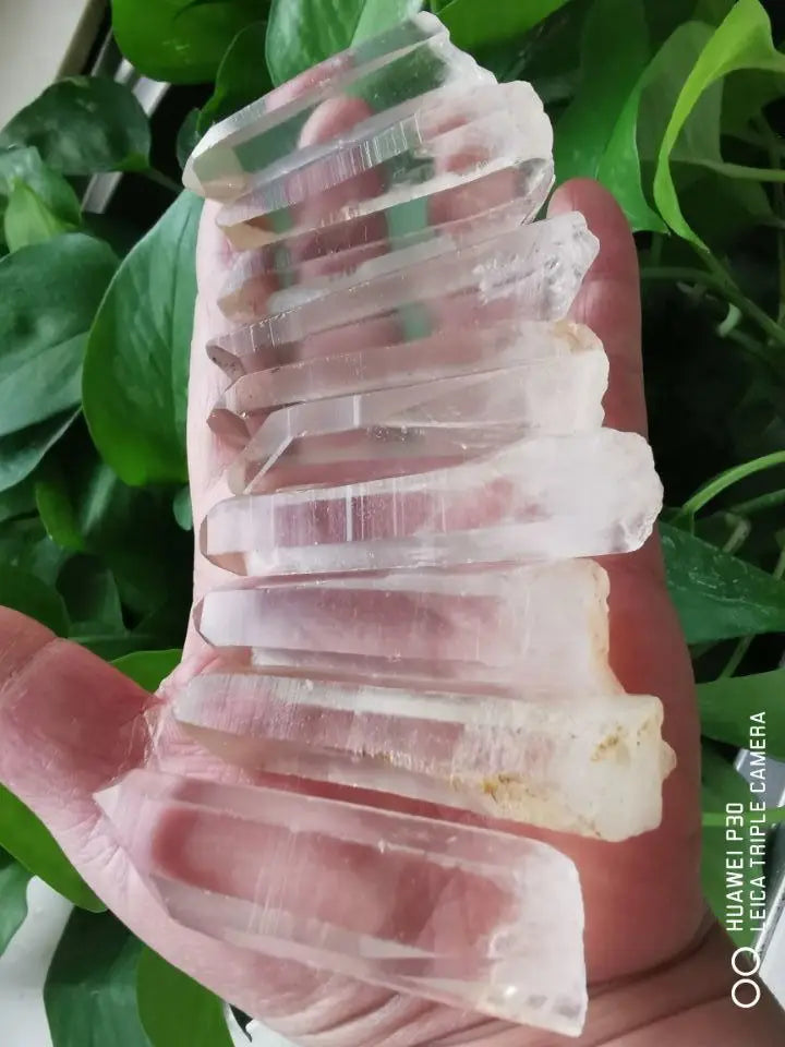 6-10cm NATURAL CLEAR Lemurian Seed QUARTZ CRYSTAL Wand ORIGINAL POINTS Specimen