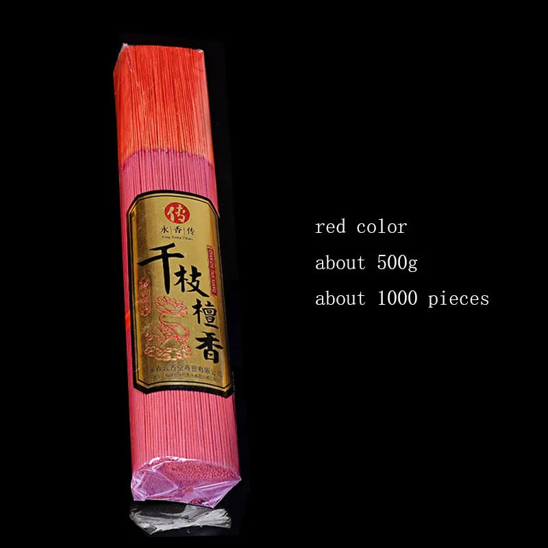 1000pcs/lot Smokeless Sandalwood Incense Sticks 500g Handmade Home Temple Prayer and Worship 32cm Stick Incense Bulk Sale