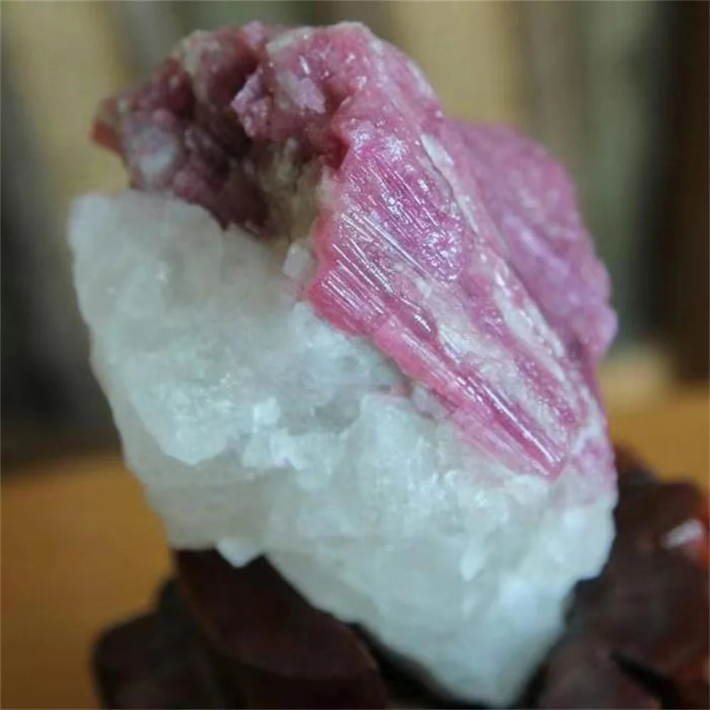 Wholesale Pink Plum Blossom Tourmaline Irregular Rough Raw Stones Natural Crystals Minerals Decoration Gemstones Gift