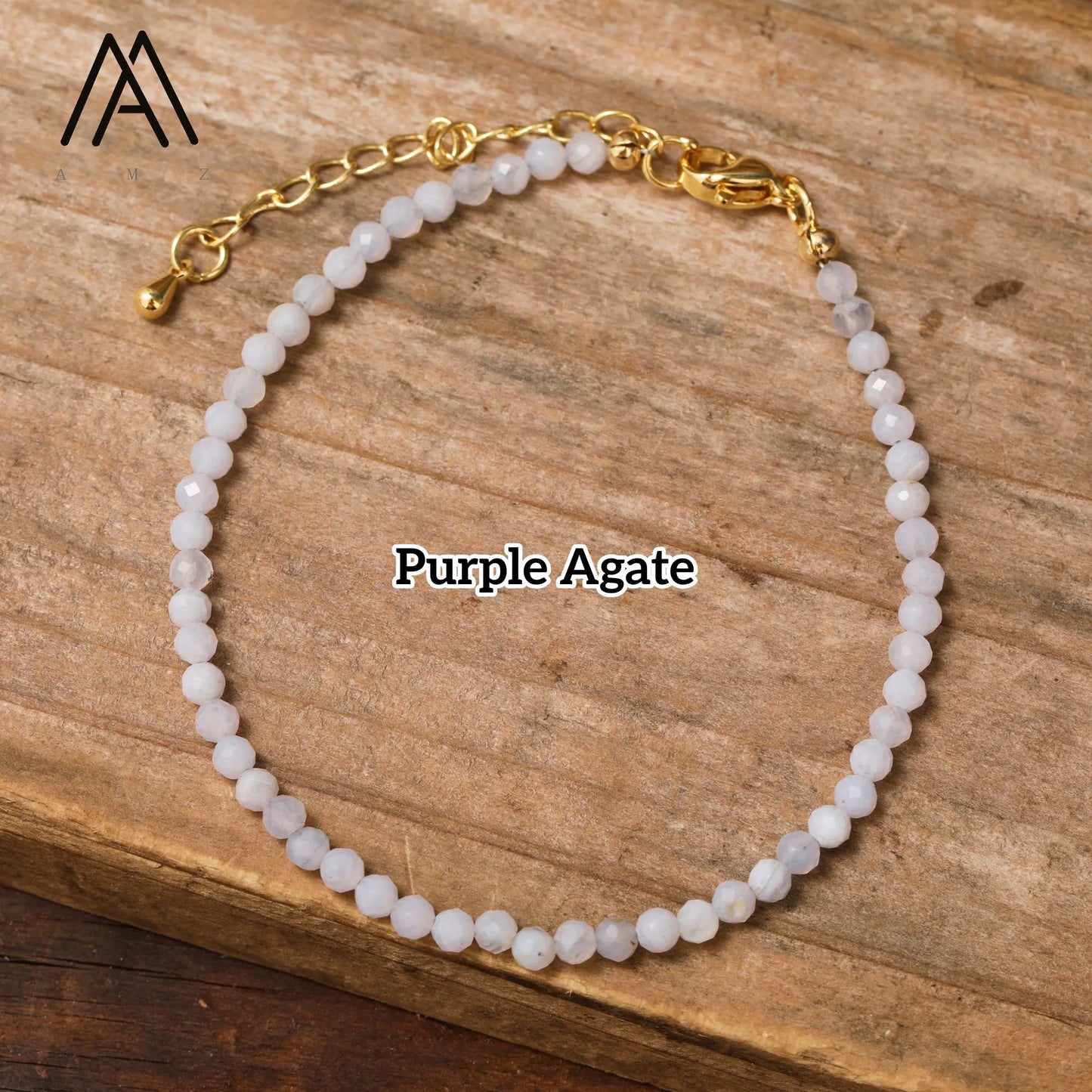 Minimalist Bracelets Natural Crystal Faceted Gemstone 2-3mm Beads Boho Jewelry Stainless Steel Chain Bracelet Friendship Gifts