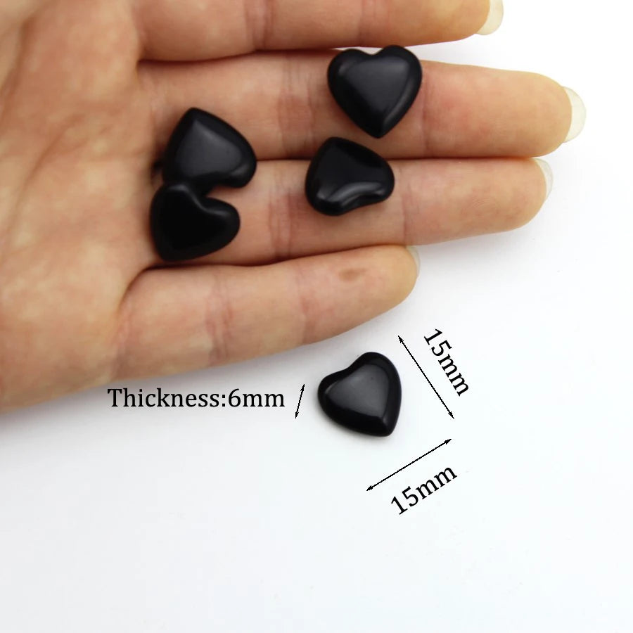 15mm Chakra Natural Stone Gems Heart Crystal Quartz Reiki Rock Energy Healing Room Home Decor Decoration Maison Jewelry Making