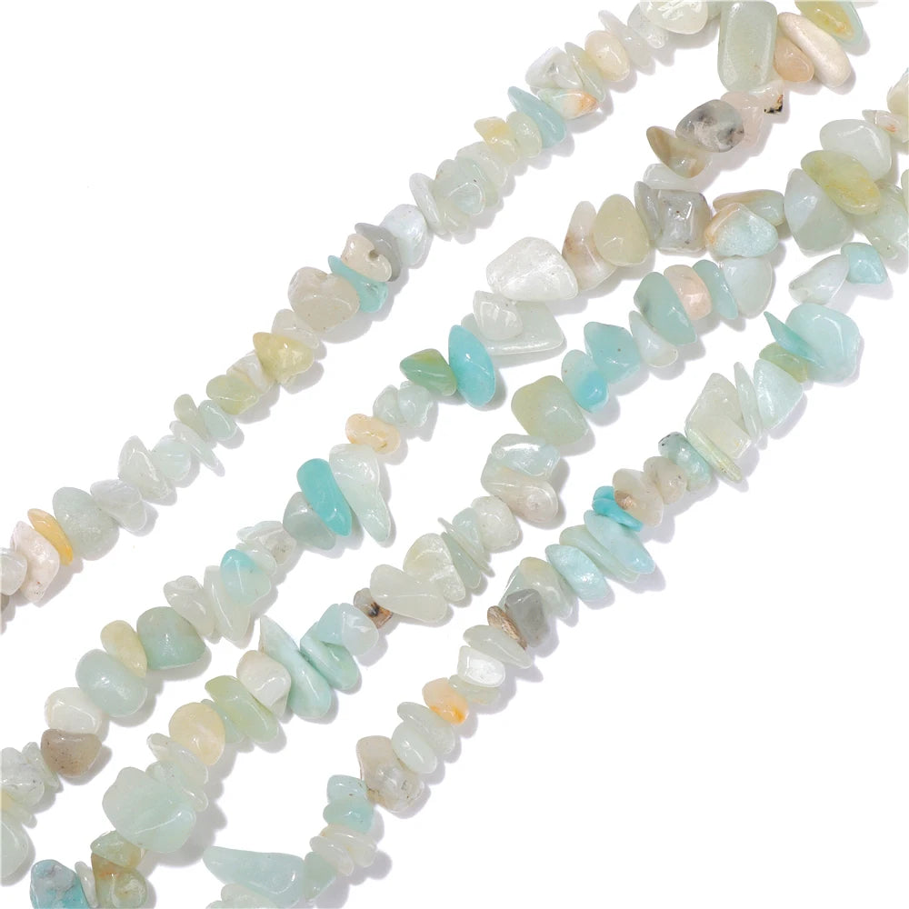 5-8MM Natural Freeform Stone Rock Chips Beads Crystal Gem Gravel Bead for Jewelry Making DIY Bracelet Necklace Earring Findings