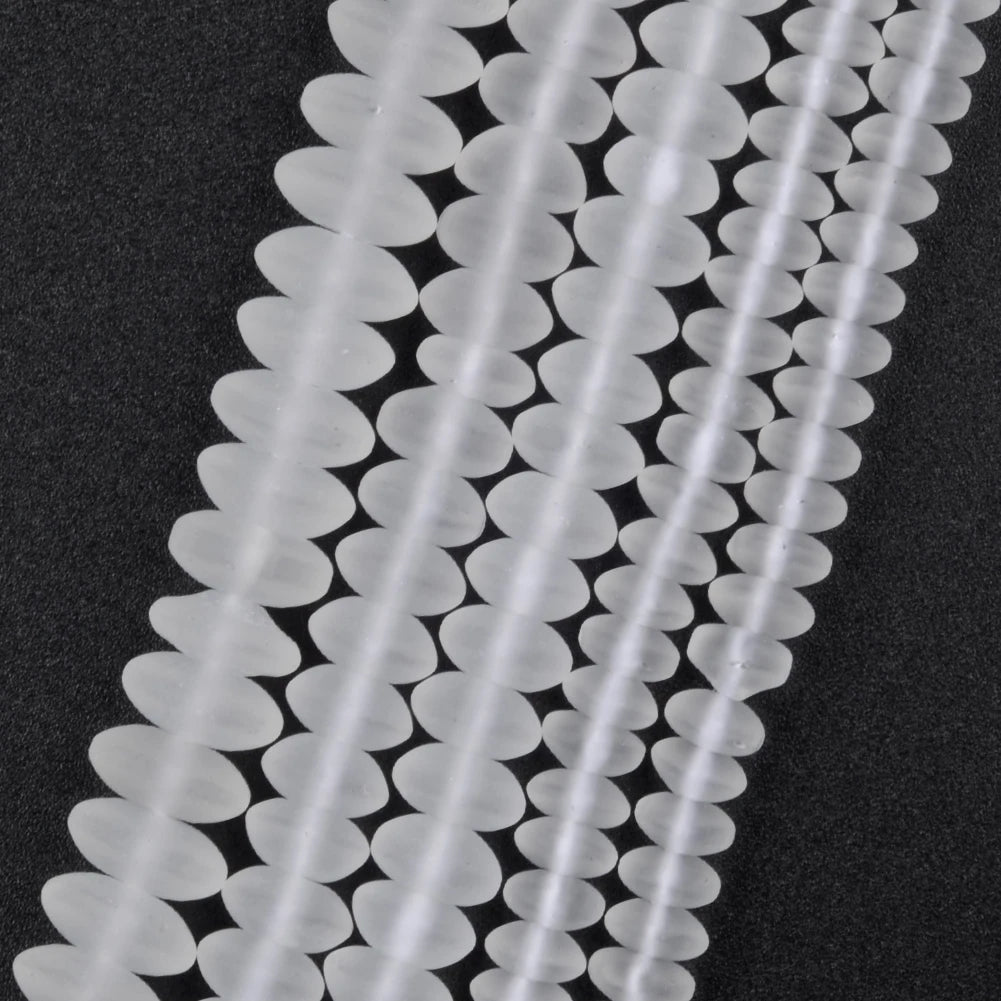 Natural Stone White Crystals Round Faceted Irregular Loose Spacer Beads For Jewelry DIY Bracelet Necklace Making Accessories