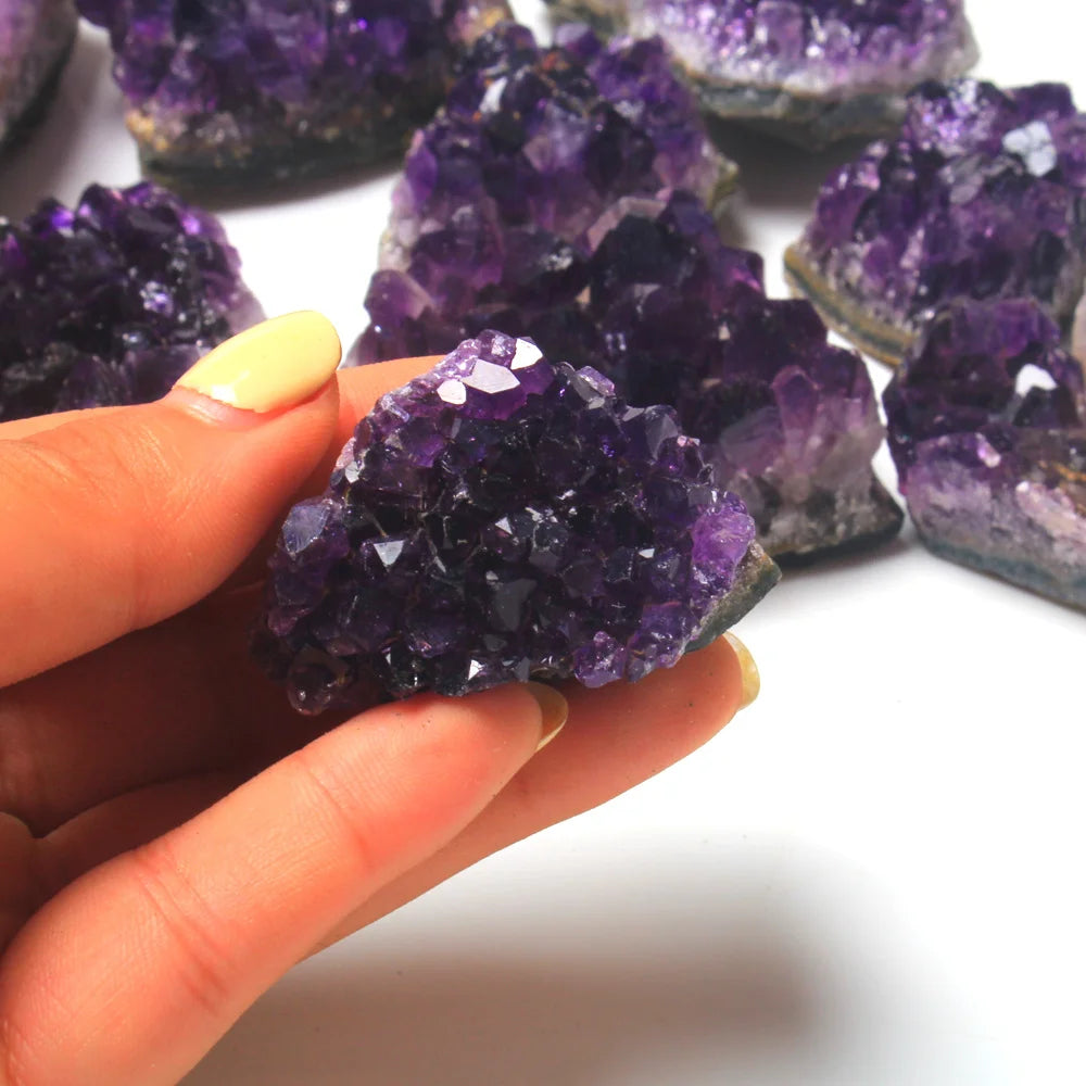 Amethyst Natural Stone Purple Pink Amethysts Crystals Cluster Druzy Geode Mineral Rock Healing Crystal Point Energy Wand Crafts