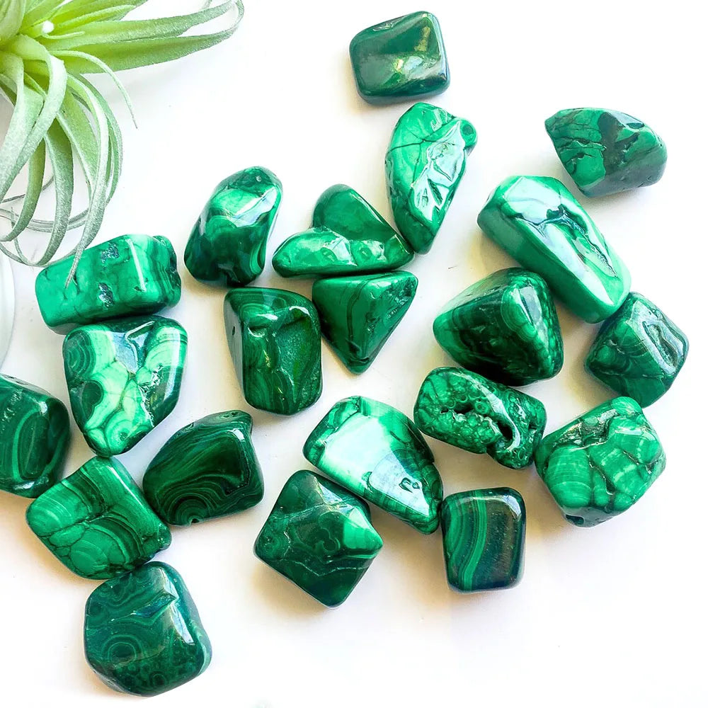 1Pc Malachite Tumbled Stone Natural Crystal Rare Energy Gemstone Mineral For Healing DIY Pendants Witchcraft 7 Chakra Home Decor