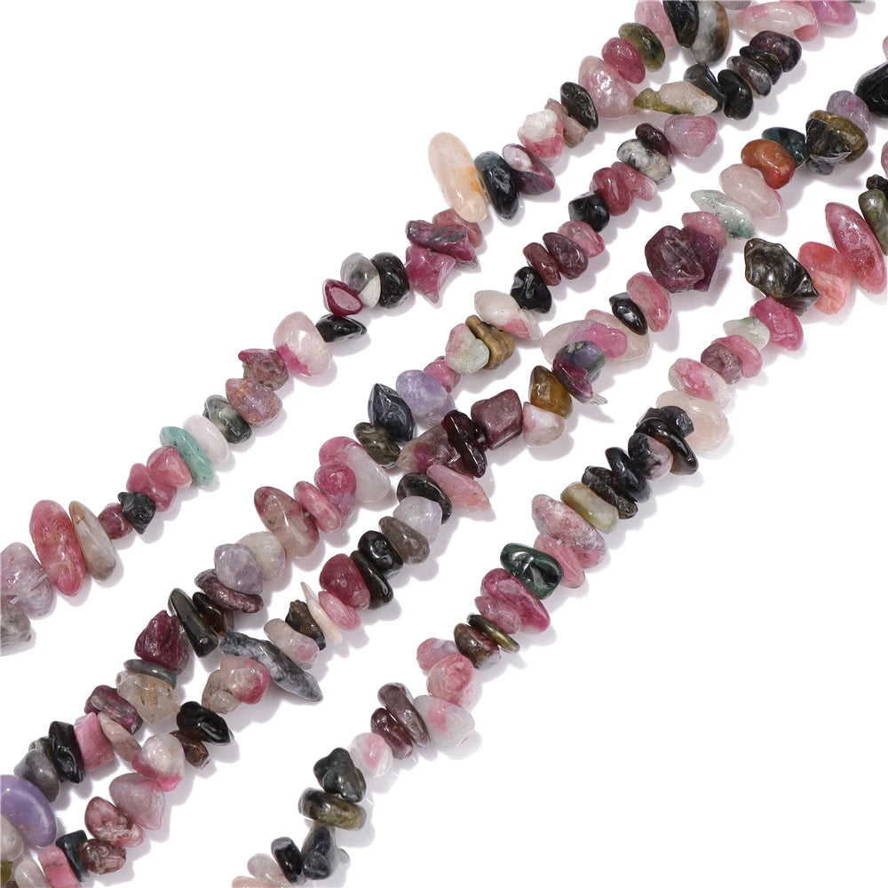 5-8MM Natural Freeform Stone Rock Chips Beads Crystal Gem Gravel Bead for Jewelry Making DIY Bracelet Necklace Earring Findings