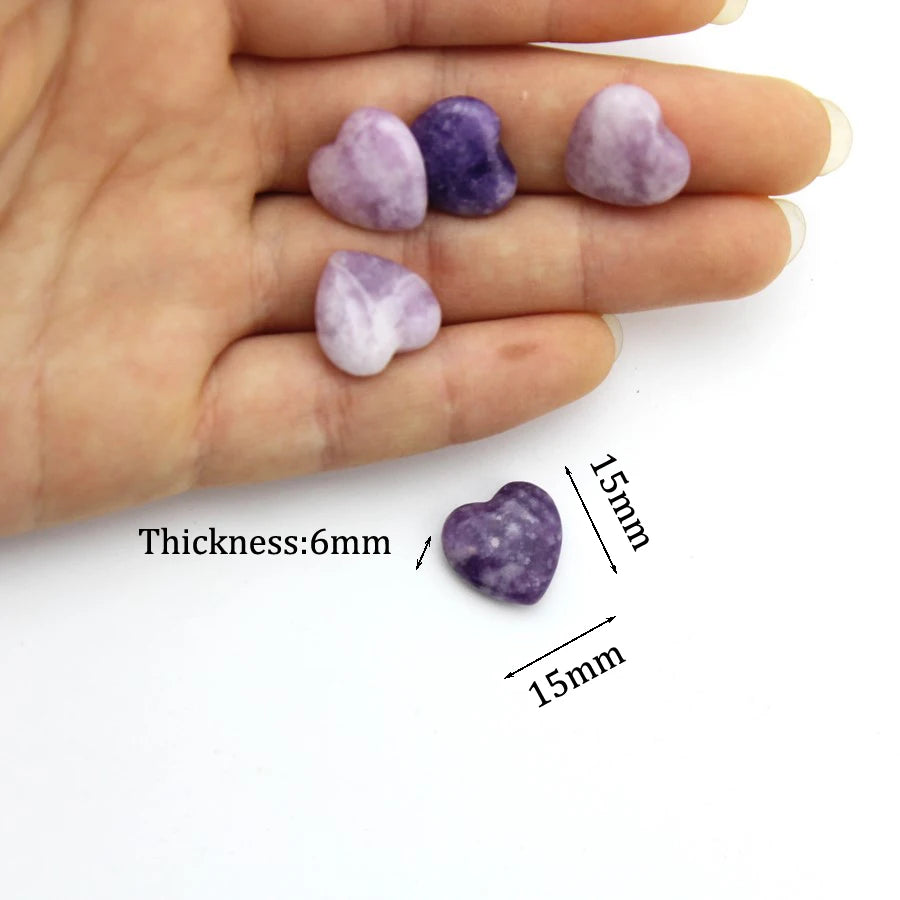 15mm Chakra Natural Stone Gems Heart Crystal Quartz Reiki Rock Energy Healing Room Home Decor Decoration Maison Jewelry Making