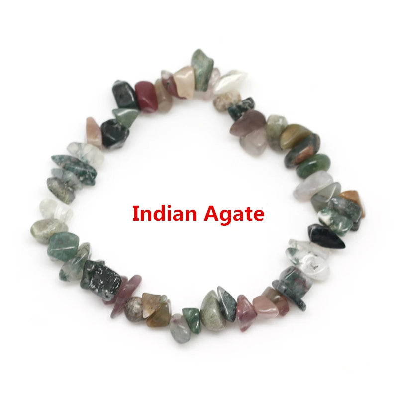 33Color Natural Gem Stone Bracelet Irregular Crystal Stretch Chip beads Nuggets Bracelets Bangles Quartz Wristband For Women