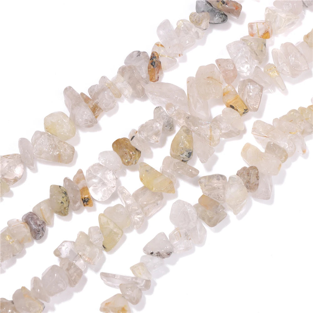5-8MM Natural Freeform Stone Rock Chips Beads Crystal Gem Gravel Bead for Jewelry Making DIY Bracelet Necklace Earring Findings