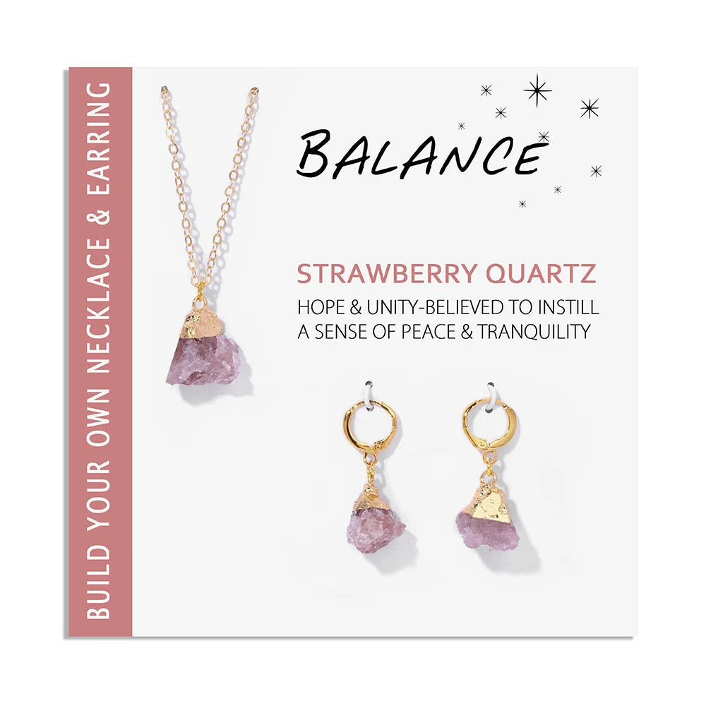 Natural Irregular Raw Stone Earrings Amethysts Apatite Lapis Quartz Stones Earring for Women Luxury Quality Jewelry Girls Gift