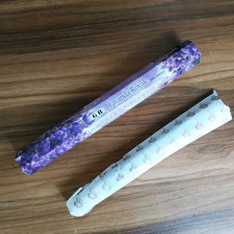 Y Fragrances Indian Royal Lavender Sticks Incense 20pcs/box Home Fragrance Stick Artificial Scent Burning for Healthy Yoga Room
