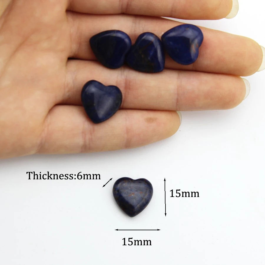 15mm Chakra Natural Stone Gems Heart Crystal Quartz Reiki Rock Energy Healing Room Home Decor Decoration Maison Jewelry Making