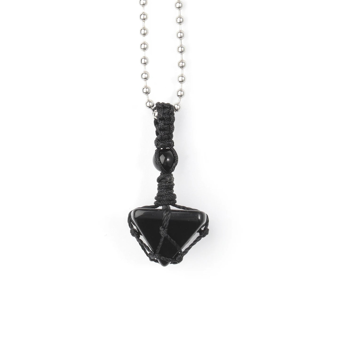 9 Types Black Onyx Natural Stone Pendant With Chain Display Box Heart Waterdrop Shape Pendant fit for Women Jewelry DIY Necklace