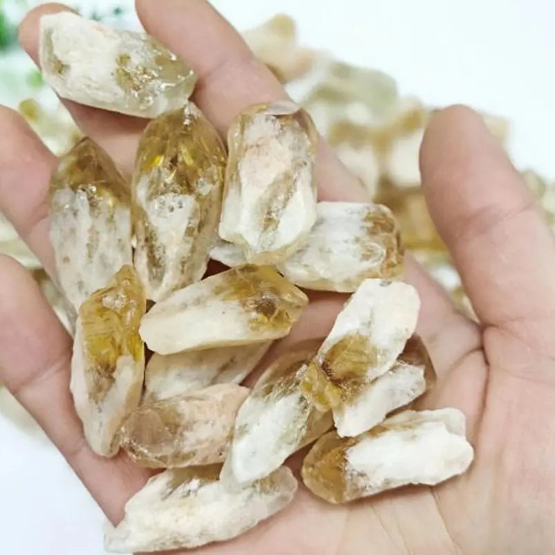 50-200g Natural Brazilian Rough Citrine Cluster Raw Specimen Healing Stone Reiki Rock Ornaments Home Decoration Gemstone