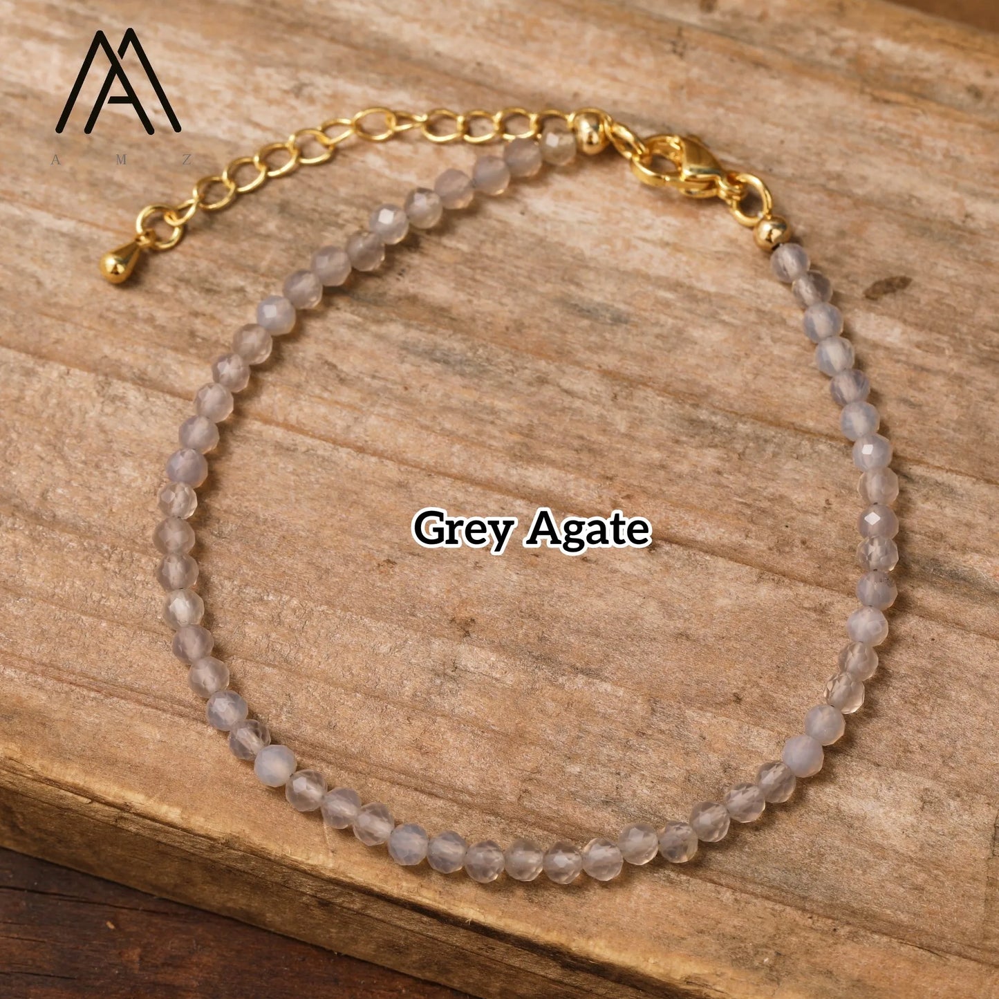 Minimalist Bracelets Natural Crystal Faceted Gemstone 2-3mm Beads Boho Jewelry Stainless Steel Chain Bracelet Friendship Gifts