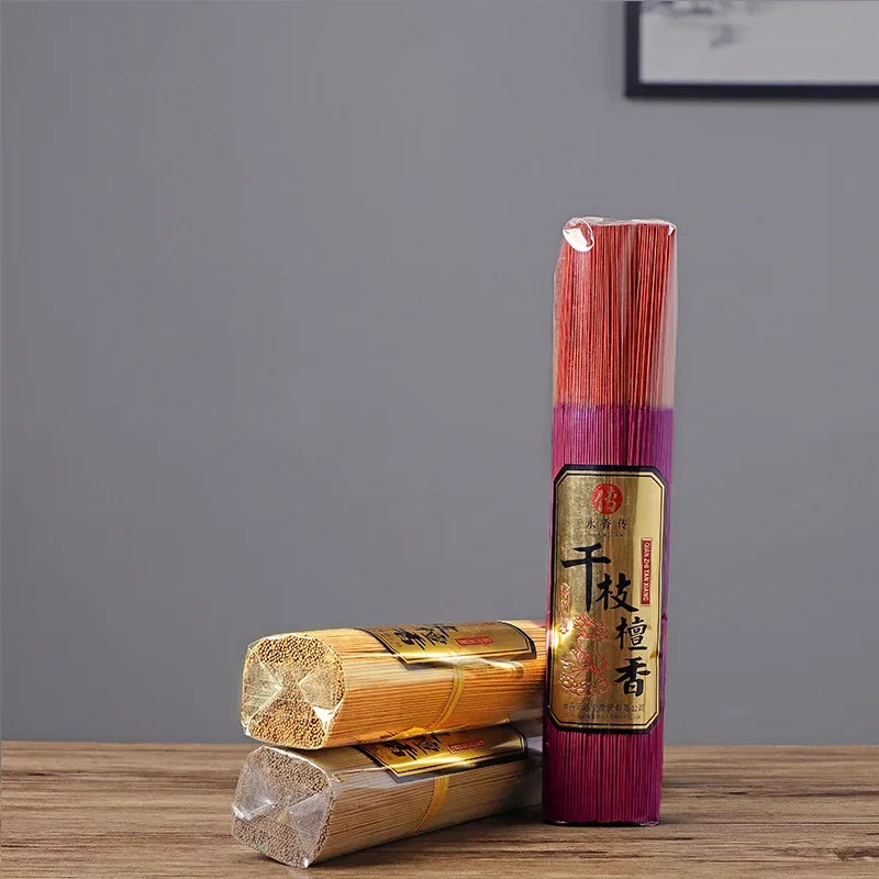 1000pcs/lot Smokeless Sandalwood Incense Sticks 500g Handmade Home Temple Prayer and Worship 32cm Stick Incense Bulk Sale
