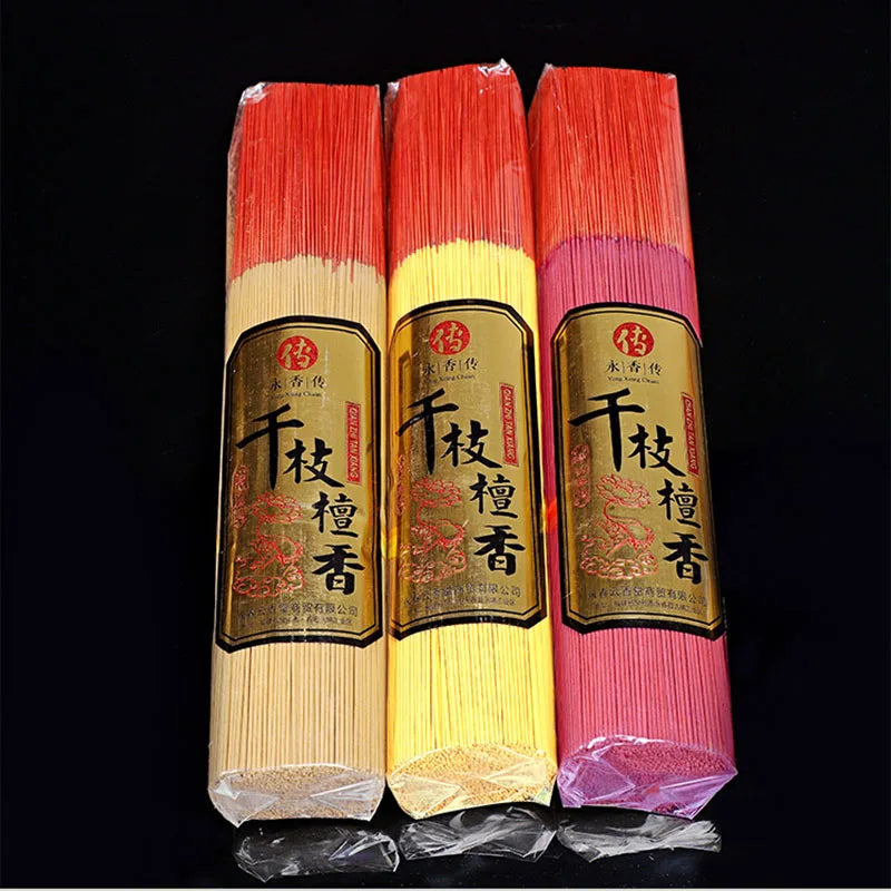 1000pcs/lot Smokeless Sandalwood Incense Sticks 500g Handmade Home Temple Prayer and Worship 32cm Stick Incense Bulk Sale