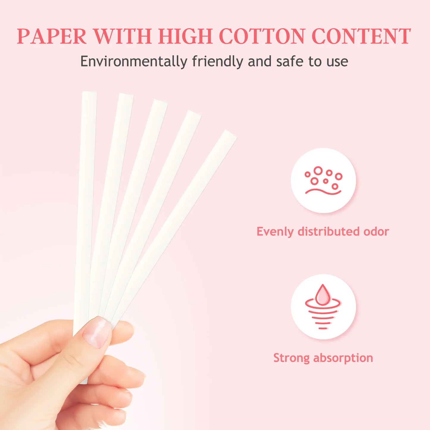 500Pcs White Outfit Scented Sticks Perfume Tester Paper Strips Kit Tape Fragrance Perfume Essential Oils Test Tester Paper Strip