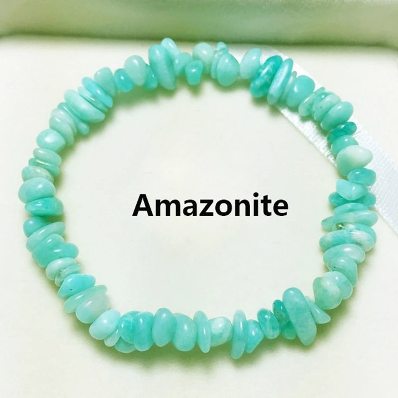 33Color Natural Gem Stone Bracelet Irregular Crystal Stretch Chip beads Nuggets Bracelets Bangles Quartz Wristband For Women