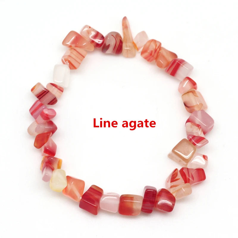 33Color Natural Gem Stone Bracelet Irregular Crystal Stretch Chip beads Nuggets Bracelets Bangles Quartz Wristband For Women