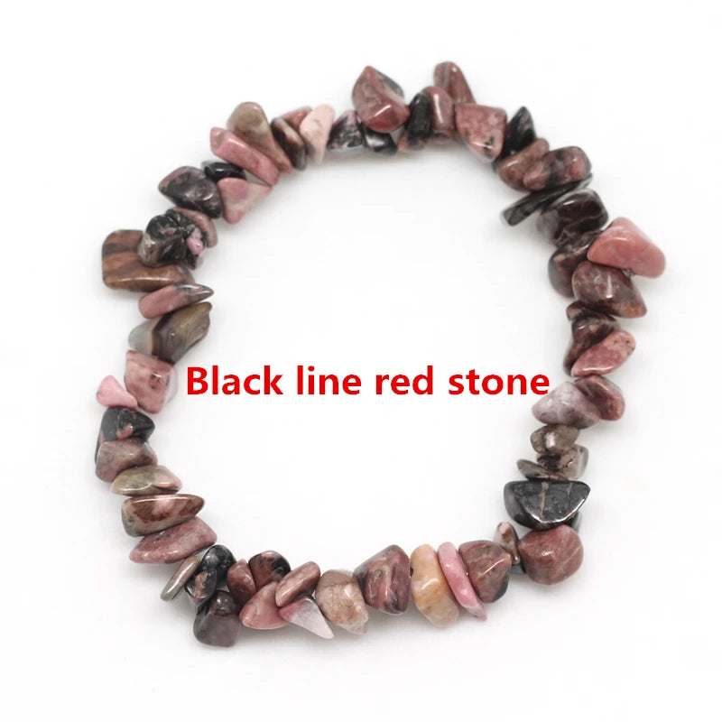 33Color Natural Gem Stone Bracelet Irregular Crystal Stretch Chip beads Nuggets Bracelets Bangles Quartz Wristband For Women