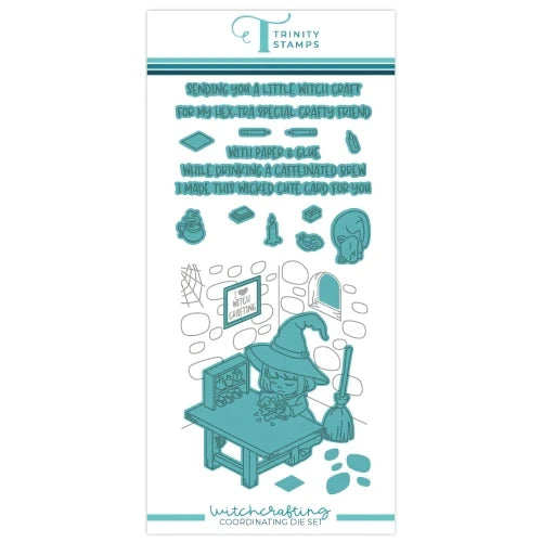 New 2023 Witchcrafting Halloween Metal Cutting Dies Scrapbooking For Paper Making Embossing Frame Card Clear Stamps Set