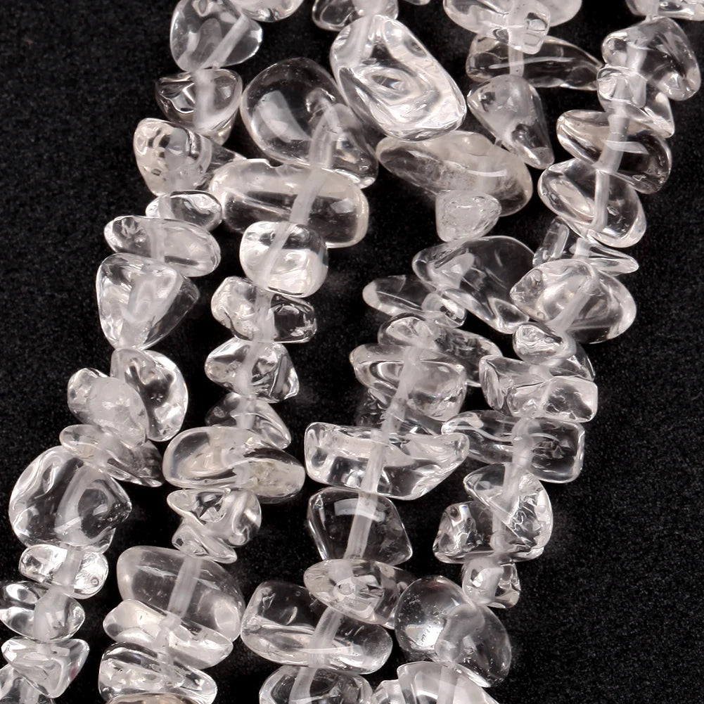Natural Stone White Crystals Round Faceted Irregular Loose Spacer Beads For Jewelry DIY Bracelet Necklace Making Accessories