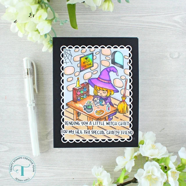 New 2023 Witchcrafting Halloween Metal Cutting Dies Scrapbooking For Paper Making Embossing Frame Card Clear Stamps Set