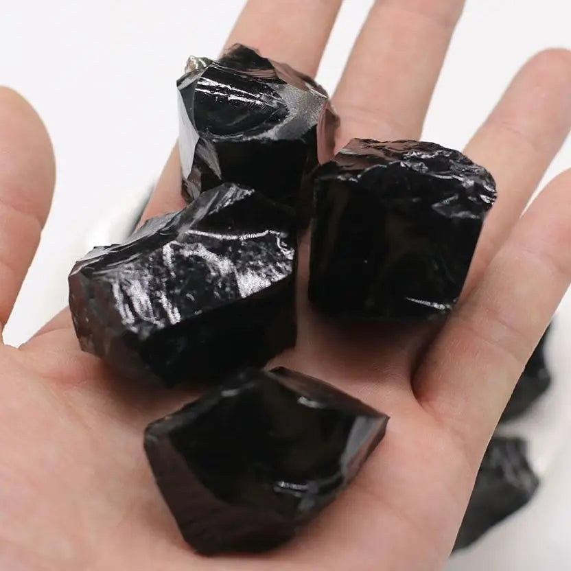 Natural Obsidian Irregular Rough Raw Quartz Healing Crystals Stones Mineral Rock Specimen Decoration Cuarzo Blanco Piedra