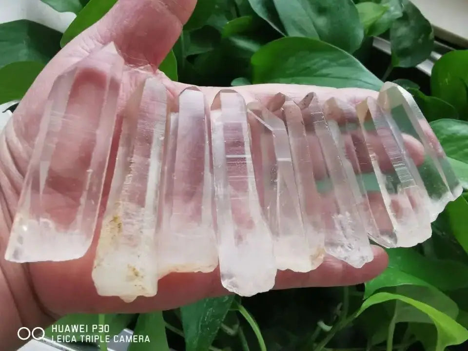 6-10cm NATURAL CLEAR Lemurian Seed QUARTZ CRYSTAL Wand ORIGINAL POINTS Specimen