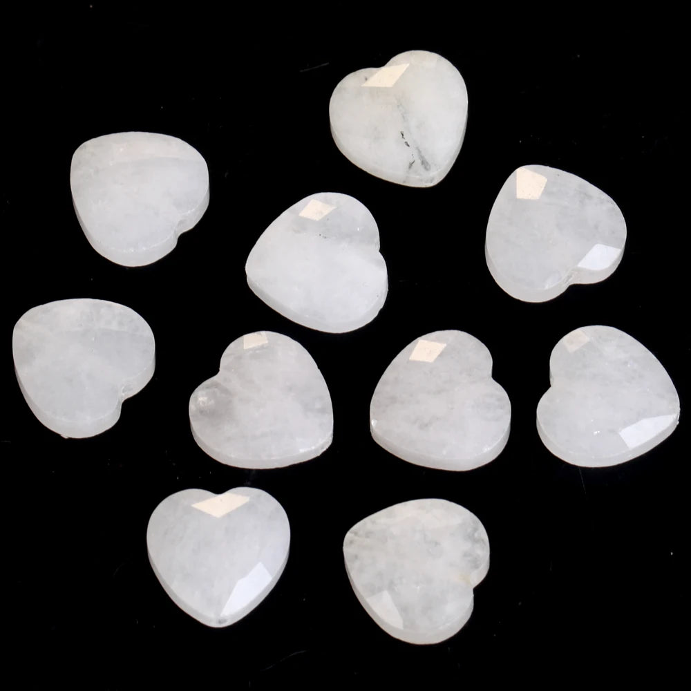 Natural Stone White Crystals Round Faceted Irregular Loose Spacer Beads For Jewelry DIY Bracelet Necklace Making Accessories