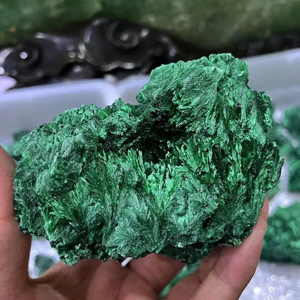 High Quality Natural Rough Malachite Raw Stone Malachite Crystal Clastic Rock Cube Collectible Minerals Specimen for Decoracion