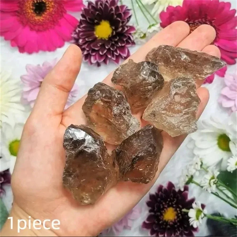 Natural Smoky Quartz Raw Stone Mine Tea Crystal Original Rock Mineral Gem Specimen Healing Reiki Magic Eliminate Magnetism